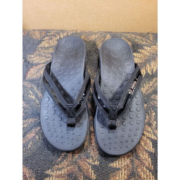 Orthaheel Black Flip Flops- Size 9 - Picture 1 of 10
